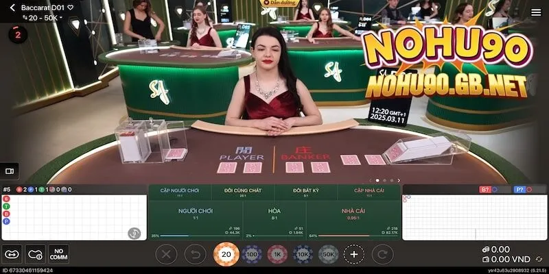 Baccarat - Game sòng bài Hot tại Nohu90