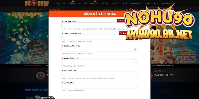 Đăng ký tài khoản tham gia đá gà tại Nohu90