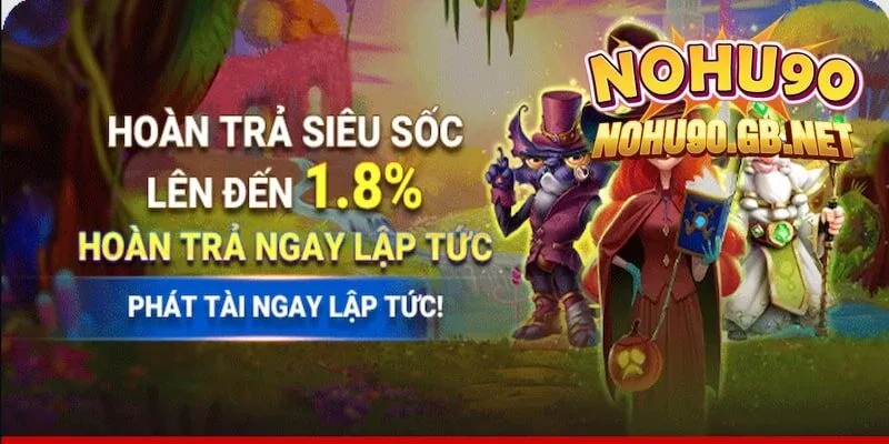 Hoàn trả siêu hấp dẫn chỉ có tại Nohu90