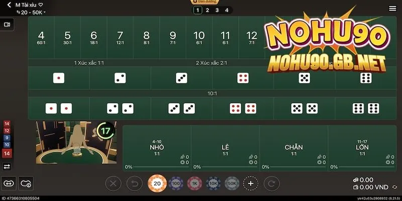 Sicbo - Thoả sức đặt cược tại Nohu90